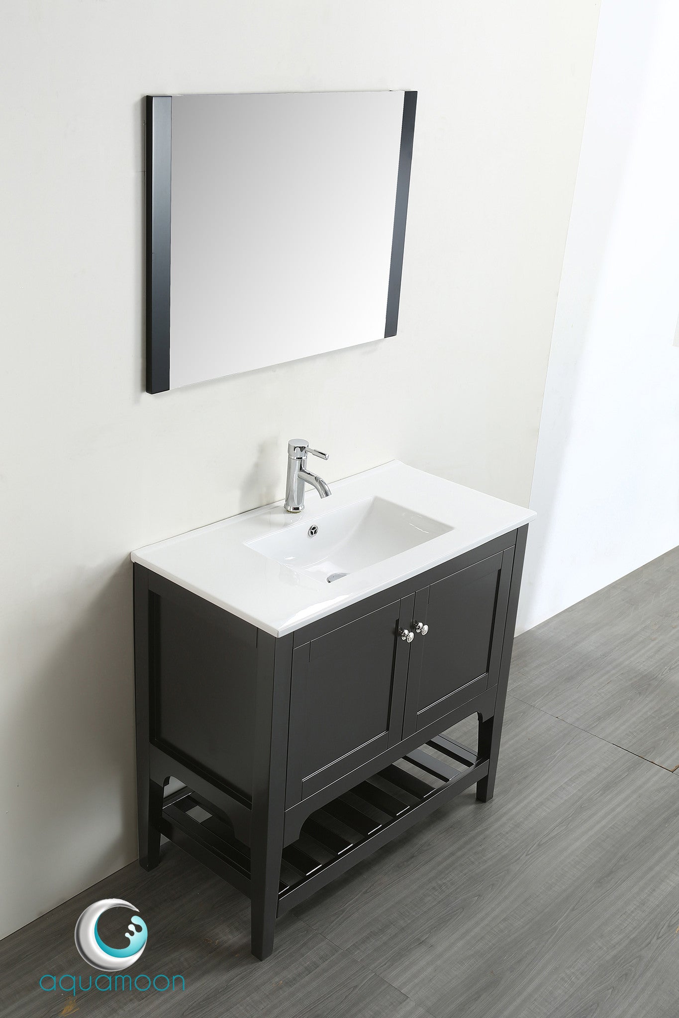 Aquamoon Rimini 36 Bathroom Vanity Set - Black
