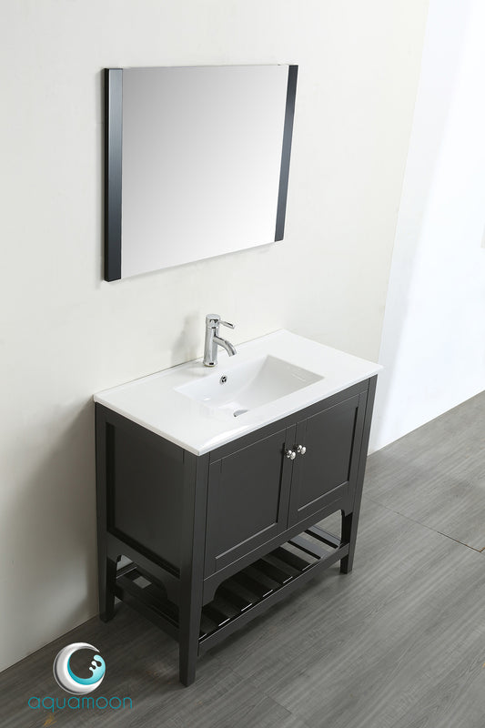 Aquamoon Rimini 36 Bathroom Vanity Set - Black