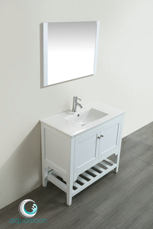 Aquamoon Rimini 36 Bathroom Vanity Set - White