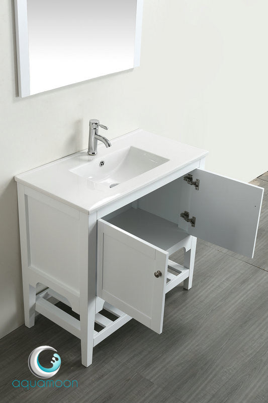 Aquamoon Rimini 36 Bathroom Vanity Set - White