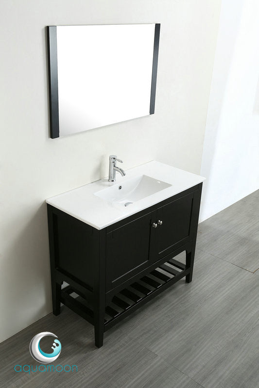 Aquamoon Rimini 39 Bathroom Vanity Set - Black