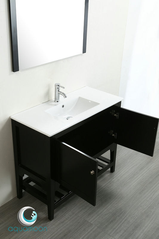 Aquamoon Rimini 39 Bathroom Vanity Set - Black