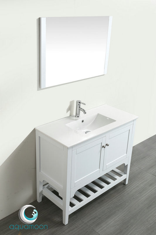Aquamoon Rimini 39 Bathroom Vanity Set - White