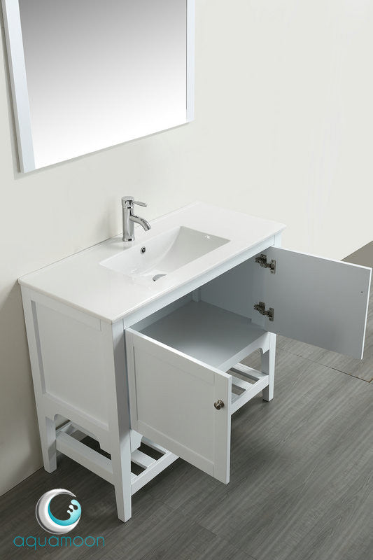 Aquamoon Rimini 39 Bathroom Vanity Set - White