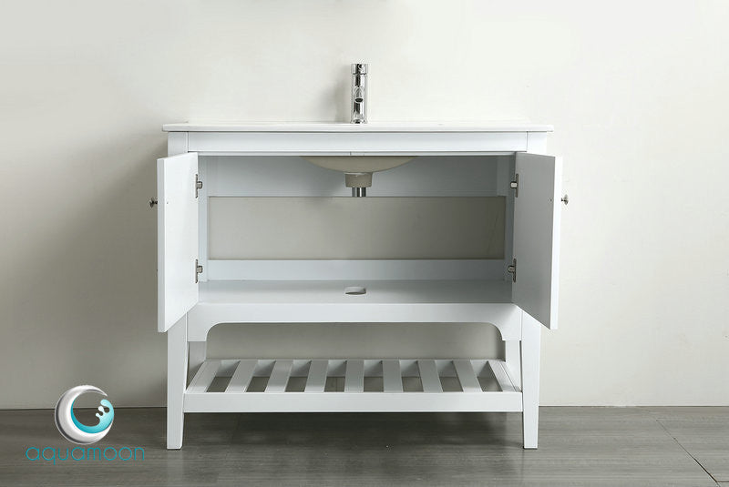 Aquamoon Rimini 39 Bathroom Vanity Set - White
