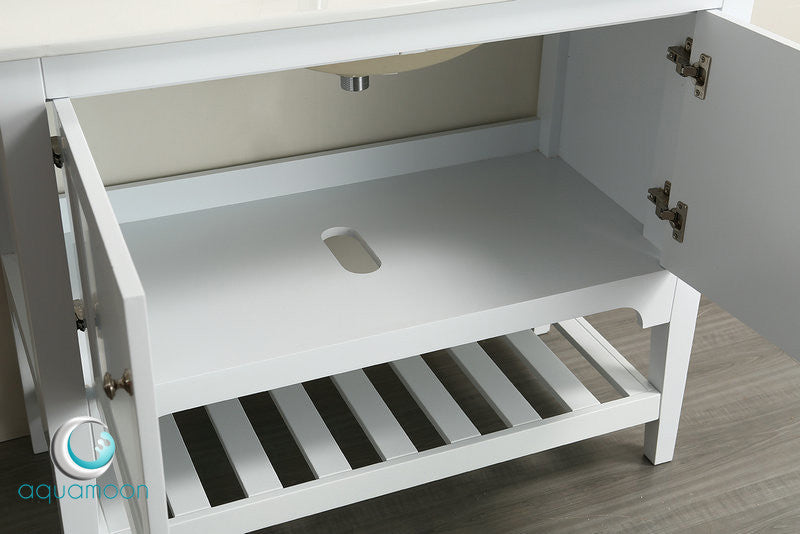 Aquamoon Rimini 39 Bathroom Vanity Set - White