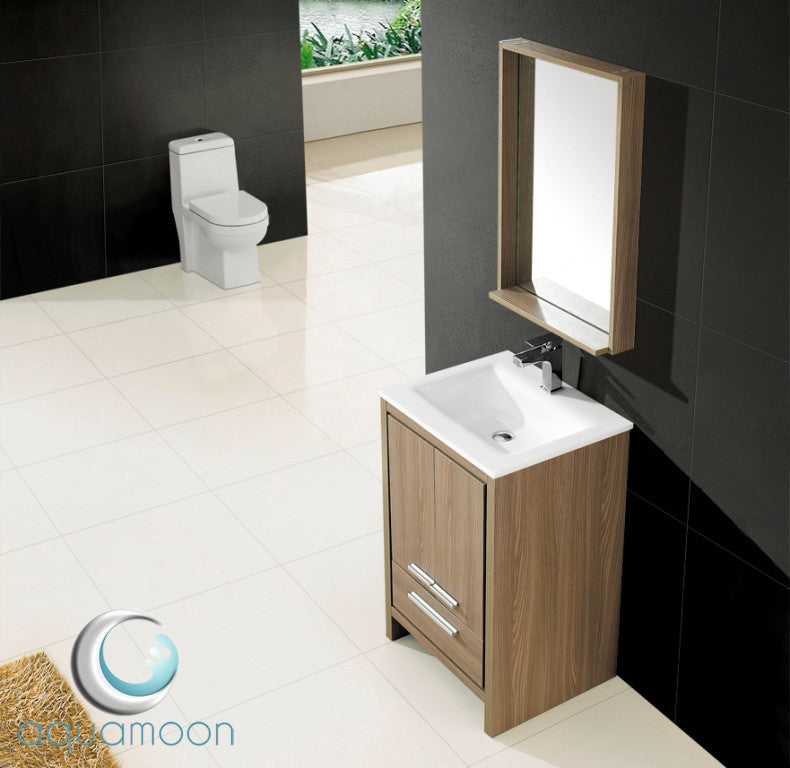 Aquamoon Granada 24 Modern Bathroom Vanity Set - Light Grey