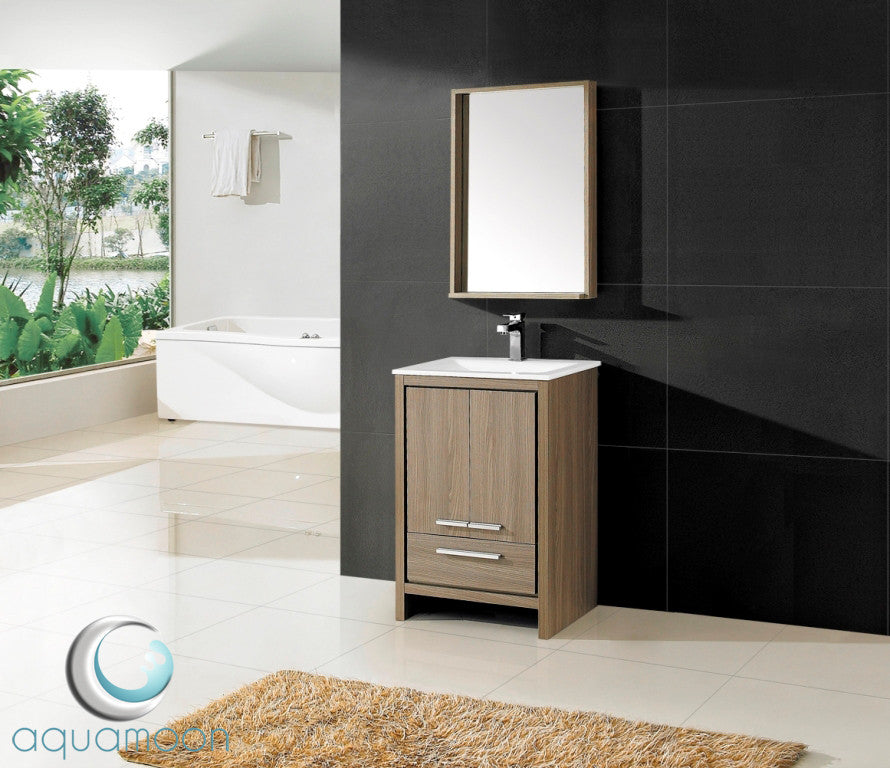 Aquamoon Granada 24 Modern Bathroom Vanity Set - Light Grey