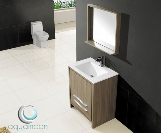 Aquamoon Granada 30 Modern Bathroom Vanity Set - Light Grey