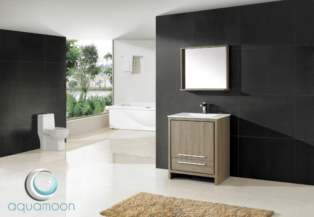 Aquamoon Granada 30 Modern Bathroom Vanity Set - Light Grey