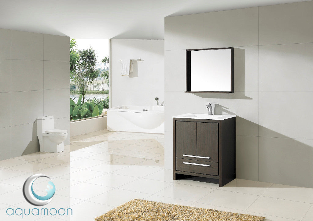 Aquamoon Granada 30 Modern Bathroom Vanity Set - Wenge