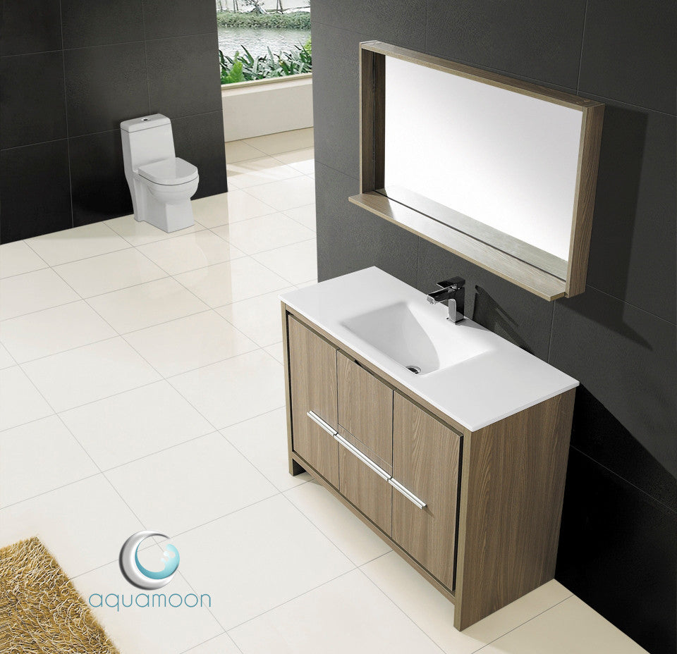 Aquamoon Granada 48 Modern Bathroom Vanity Set - Light Grey