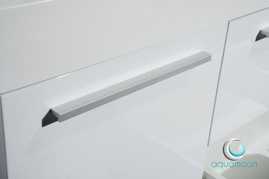 Aquamoon Austin 54 White Double Sink Modern Bathroom Vanity