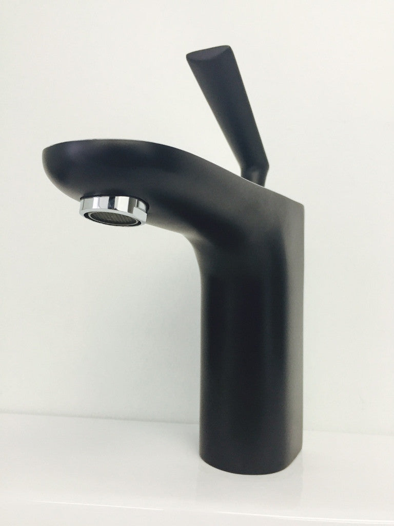 Aquamoon Madrid Single Hole Mount Bathroom Faucet Black