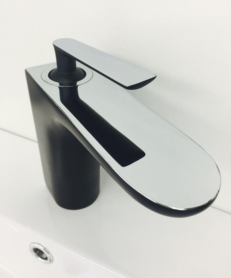 Aquamoon Madrid Single Hole Mount Bathroom Faucet Black