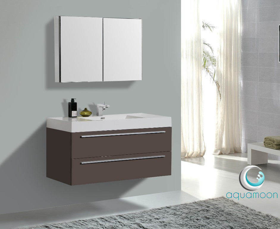 Aquamoon Maya 47 Grey Brown Modern Bathroom Vanity