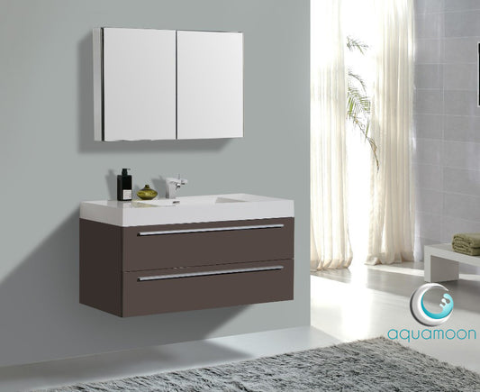 Aquamoon Maya 47 Grey Brown Modern Bathroom Vanity