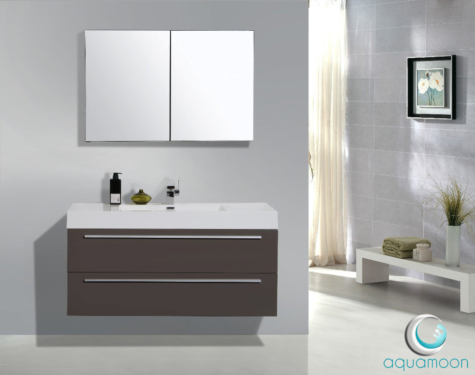 Aquamoon Maya 47 Grey Brown Modern Bathroom Vanity