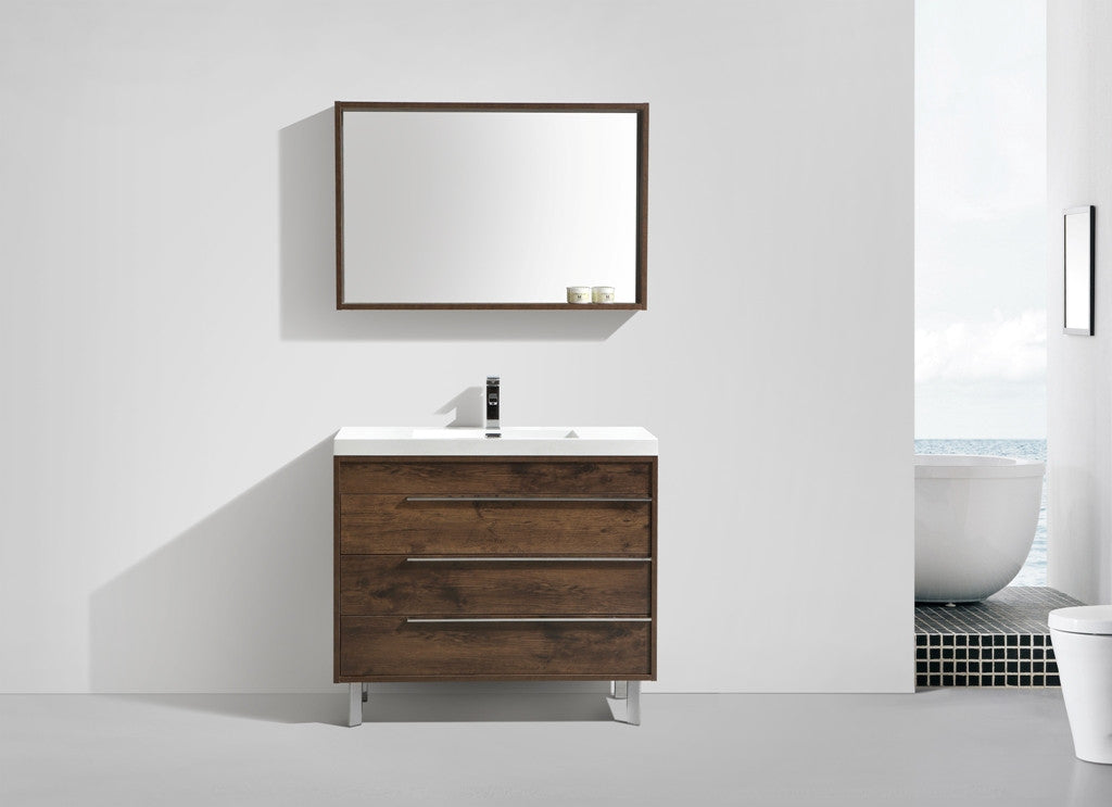 Aquamoon Roma 39 Modern Bathroom Vanity Set - Rosewood