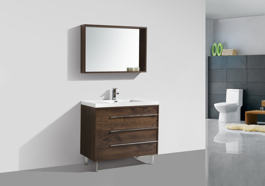 Aquamoon Roma 39 Modern Bathroom Vanity Set - Rosewood