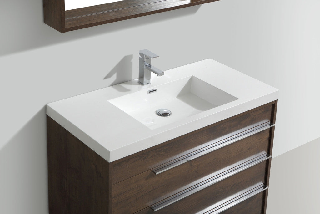 Aquamoon Roma 39 Modern Bathroom Vanity Set - Rosewood