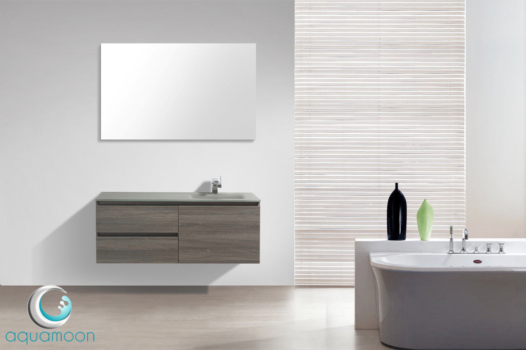 Aquamoon Oracle 51 Modern Bathroom Vanity - Maple Grey