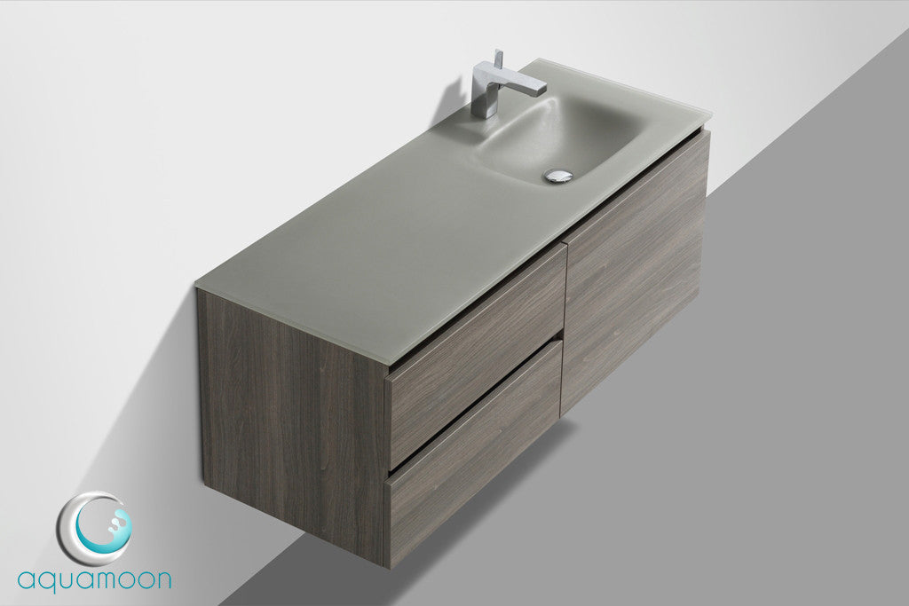 Aquamoon Oracle 51 Modern Bathroom Vanity - Maple Grey