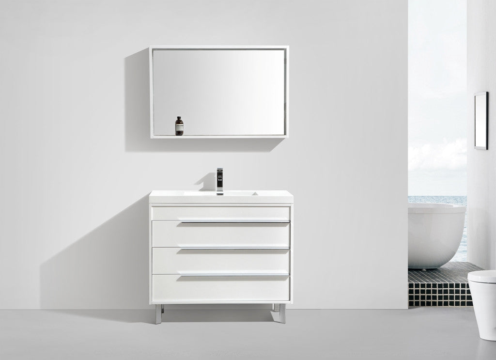 Aquamoon Roma 39 Modern Bathroom Vanity Set - White