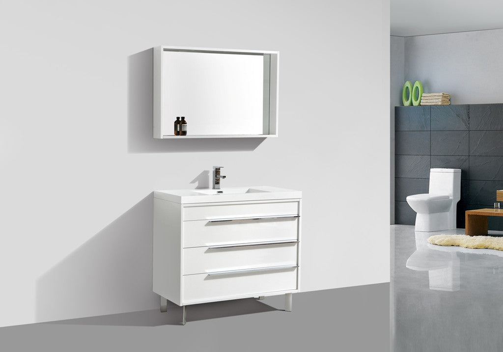 Aquamoon Roma 39 Modern Bathroom Vanity Set - White