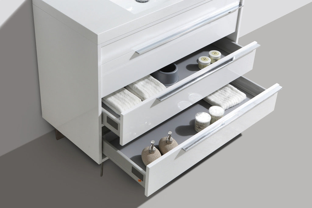 Aquamoon Roma 39 Modern Bathroom Vanity Set - White