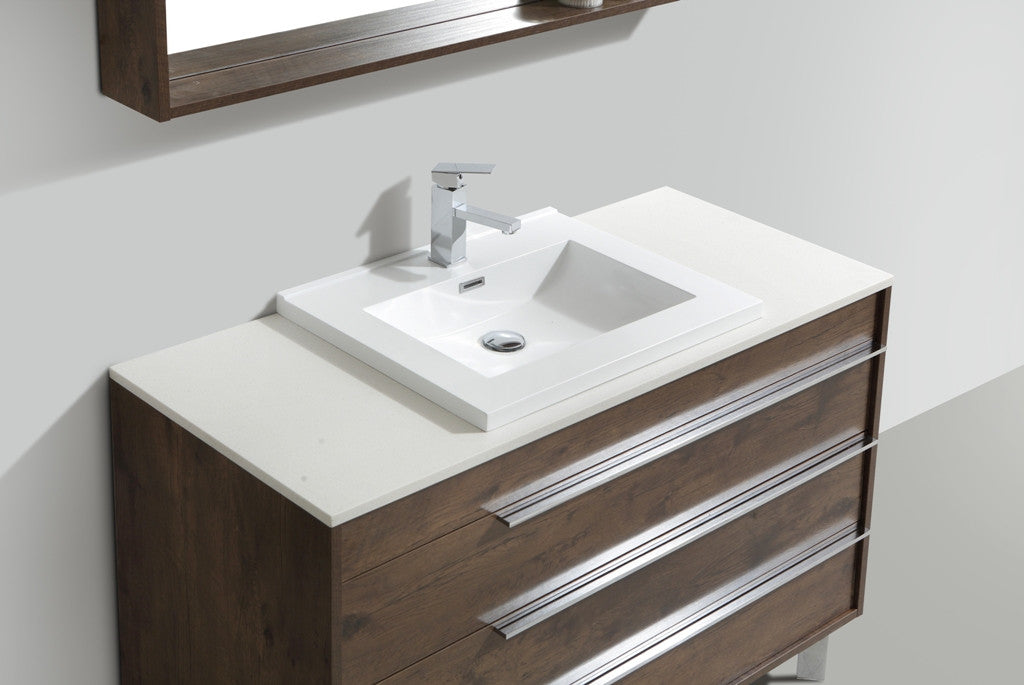 Aquamoon Roma 48 Modern bathroom Vanity Set - Rosewood