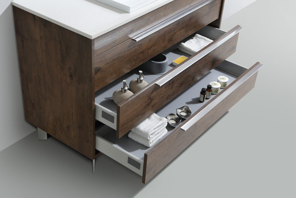 Aquamoon Roma 48 Modern bathroom Vanity Set - Rosewood