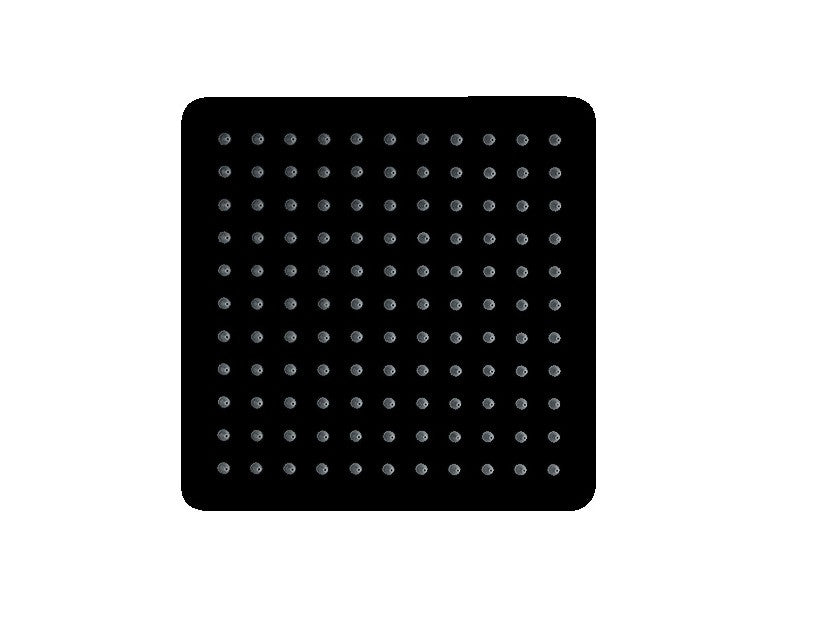 Aquamoon Square 10" x 10" Shower Head - Black