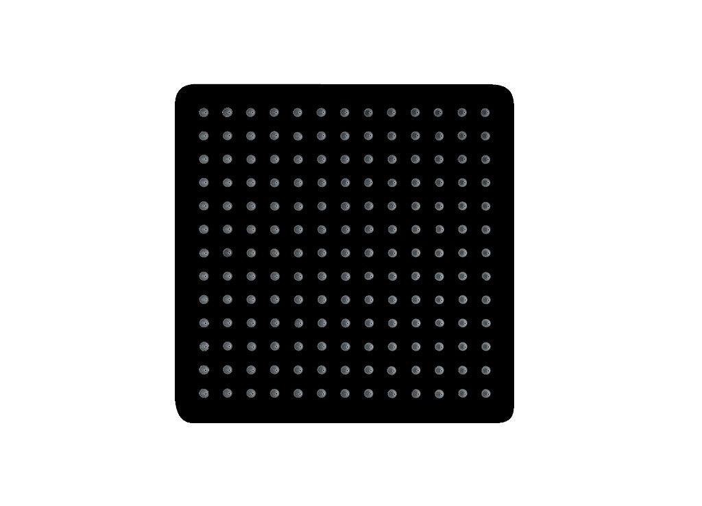Aquamoon Square 12" x 12" Shower Head - Black