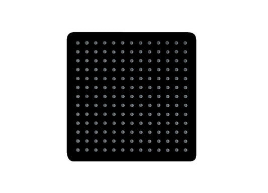 Aquamoon Square 12" x 12" Shower Head - Black