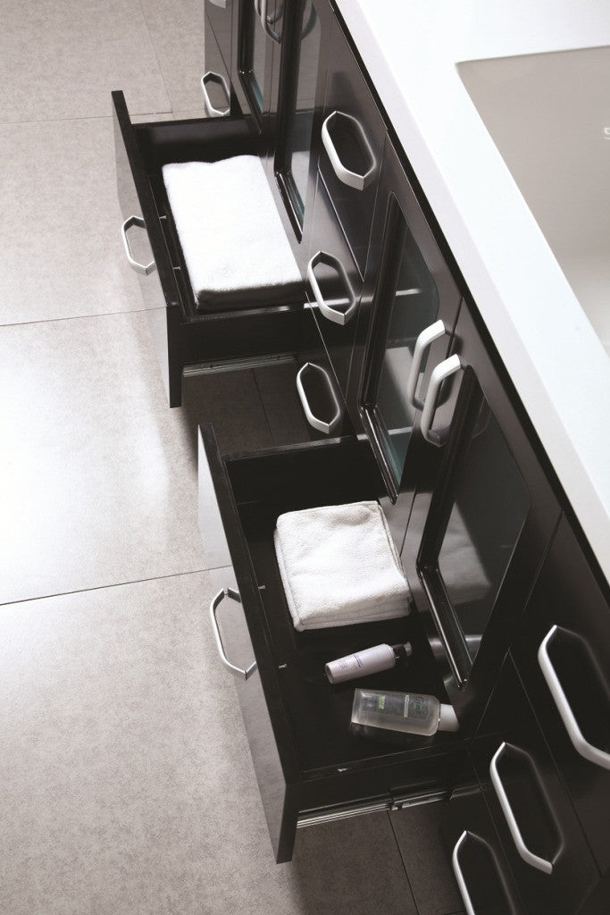 DESIGN ELEMENT Stanton 72" Double Drop-In Sink Vanity Set