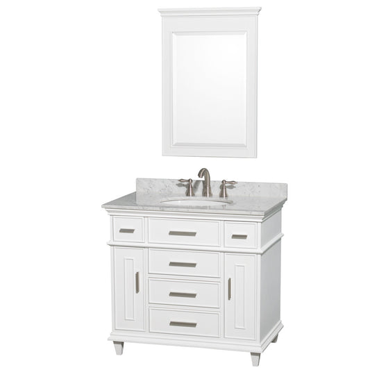 Berkeley 36-Inch Single Bathroom Vanity - White