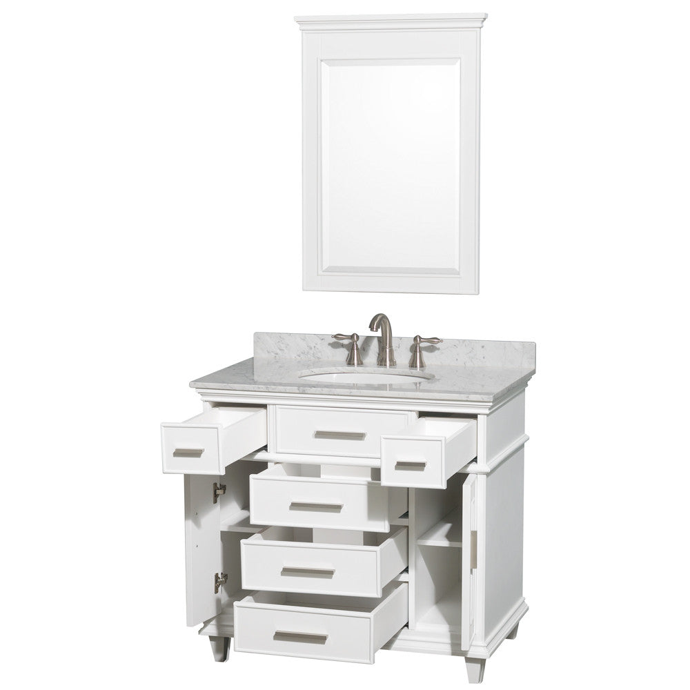 Berkeley 36-Inch Single Bathroom Vanity - White