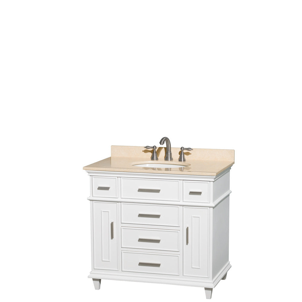 Berkeley 36-Inch Single Bathroom Vanity - White