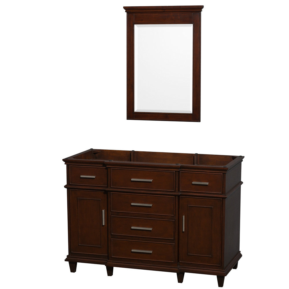 Berkeley 48-Inch Single Bathroom Vanity - Dark Chestnut