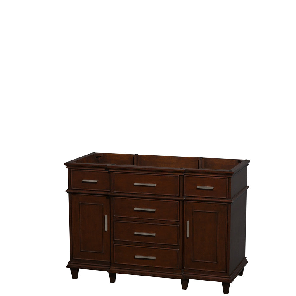 Berkeley 48-Inch Single Bathroom Vanity - Dark Chestnut