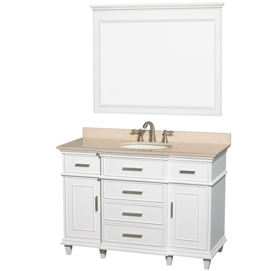 Berkeley 48-Inch Single Bathroom Vanity - White