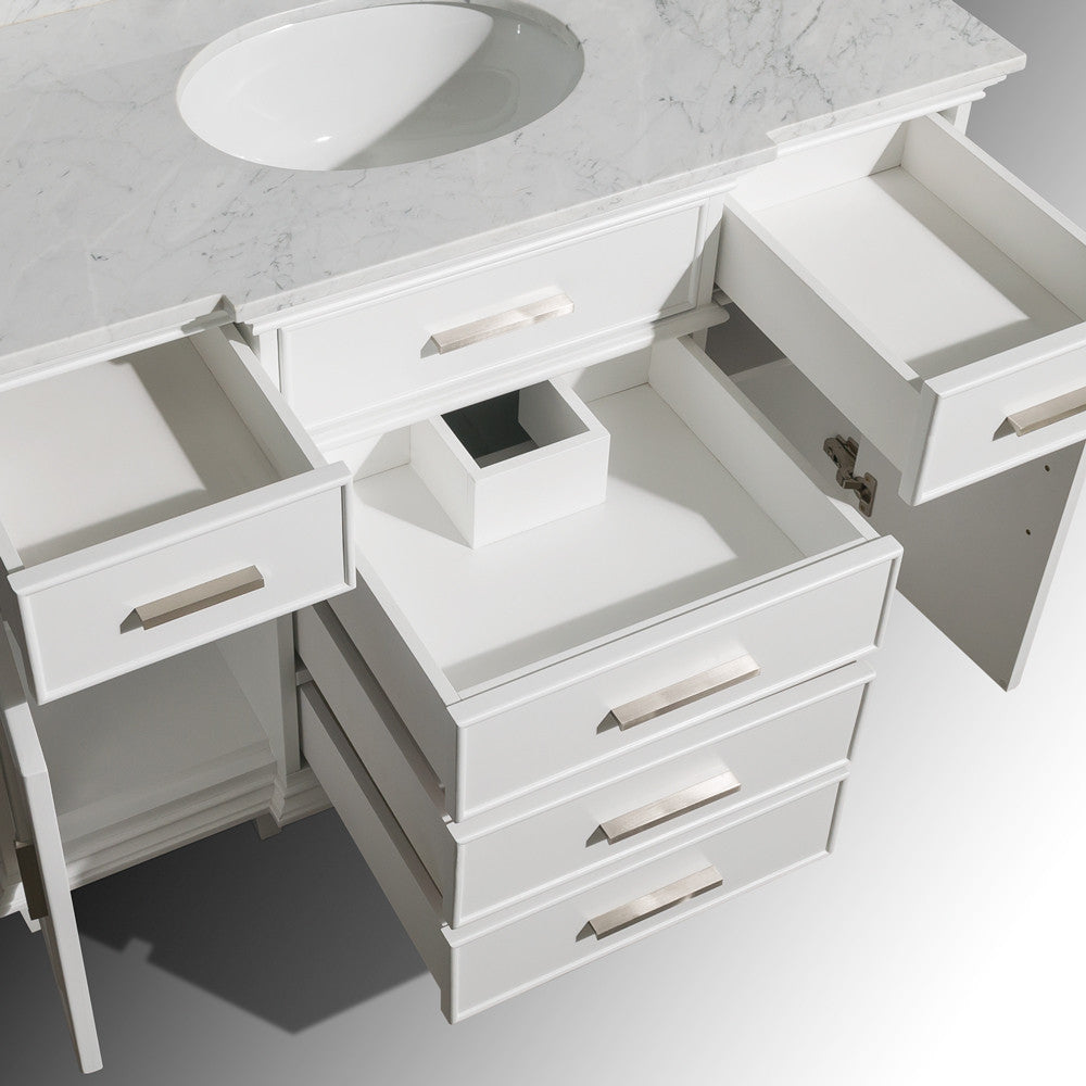 Berkeley 48-Inch Single Bathroom Vanity - White