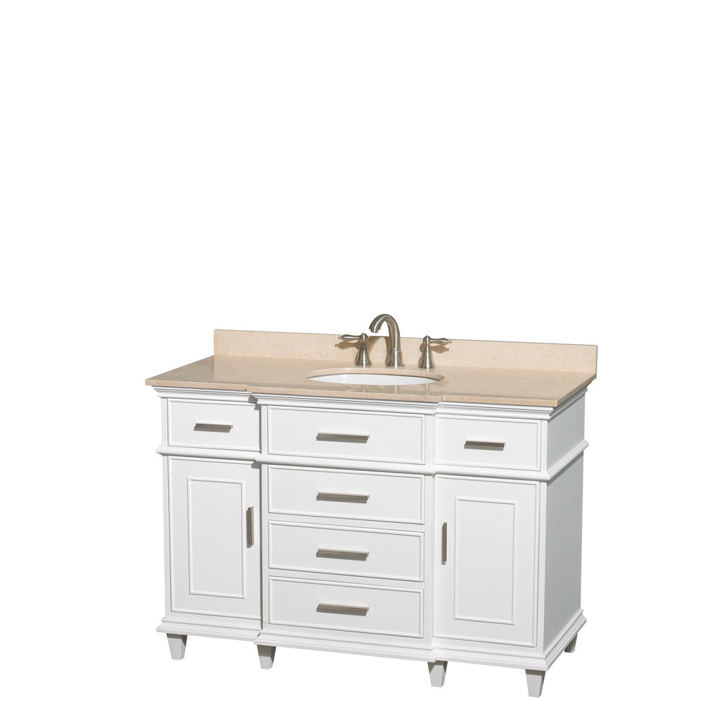 Berkeley 48-Inch Single Bathroom Vanity - White