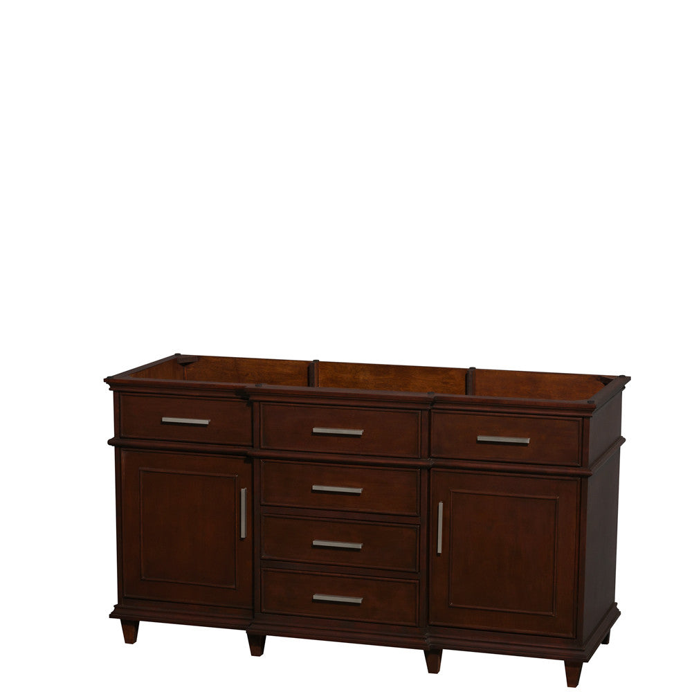 Berkeley 60" Single Bathroom Vanity - Dark Chestnut