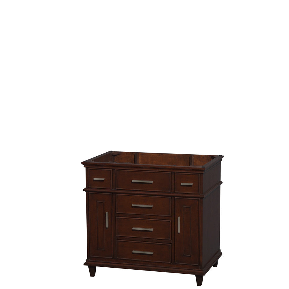 Berkeley 36-Inch Single Bathroom Vanity - Dark Chestnut