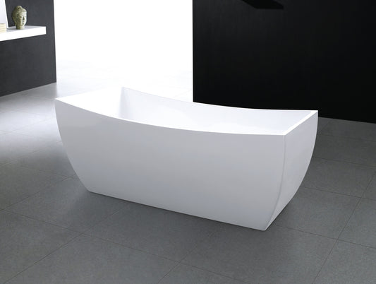 Aquamoon Bruselas White Freestanding Soaking Bathtub