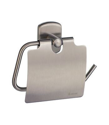 cabin C3414N Toilet Roll Euro Holder With Lid  Brushed Nickel