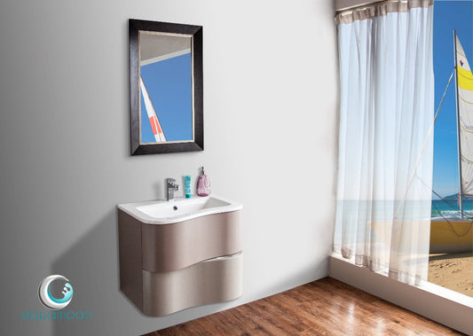 Aquamoon Cambria 25 5/8 Stone Modern Bathroom Vanity Set