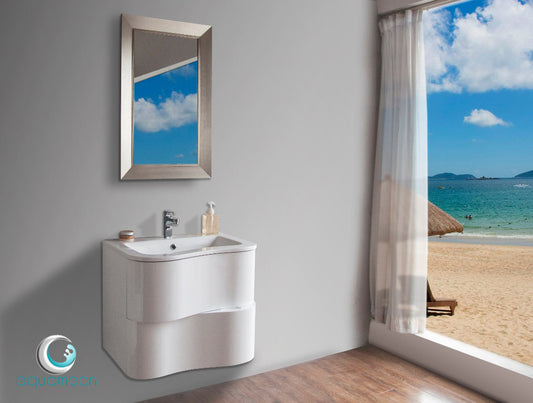 Aquamoon Cambria 24" Modern Bathroom Vanity Set - White